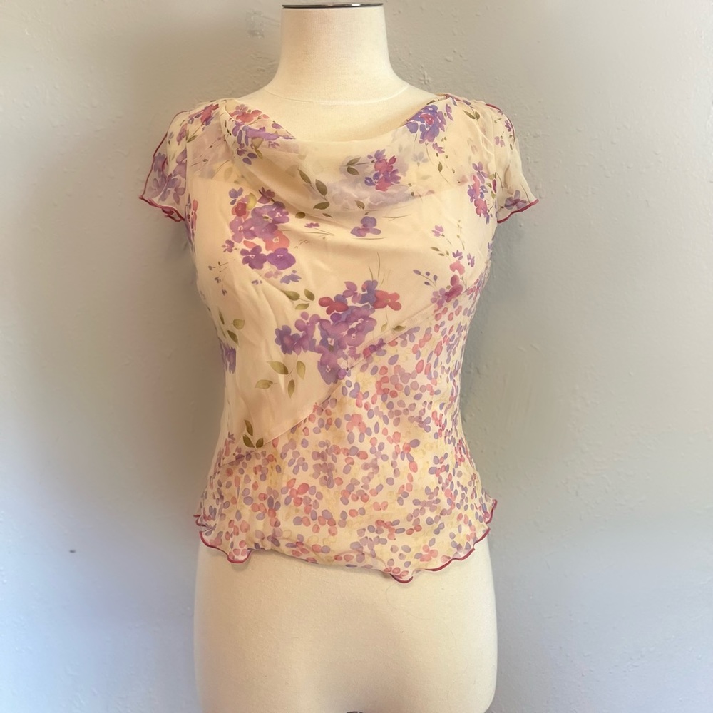 Floral Scoop Neck Top